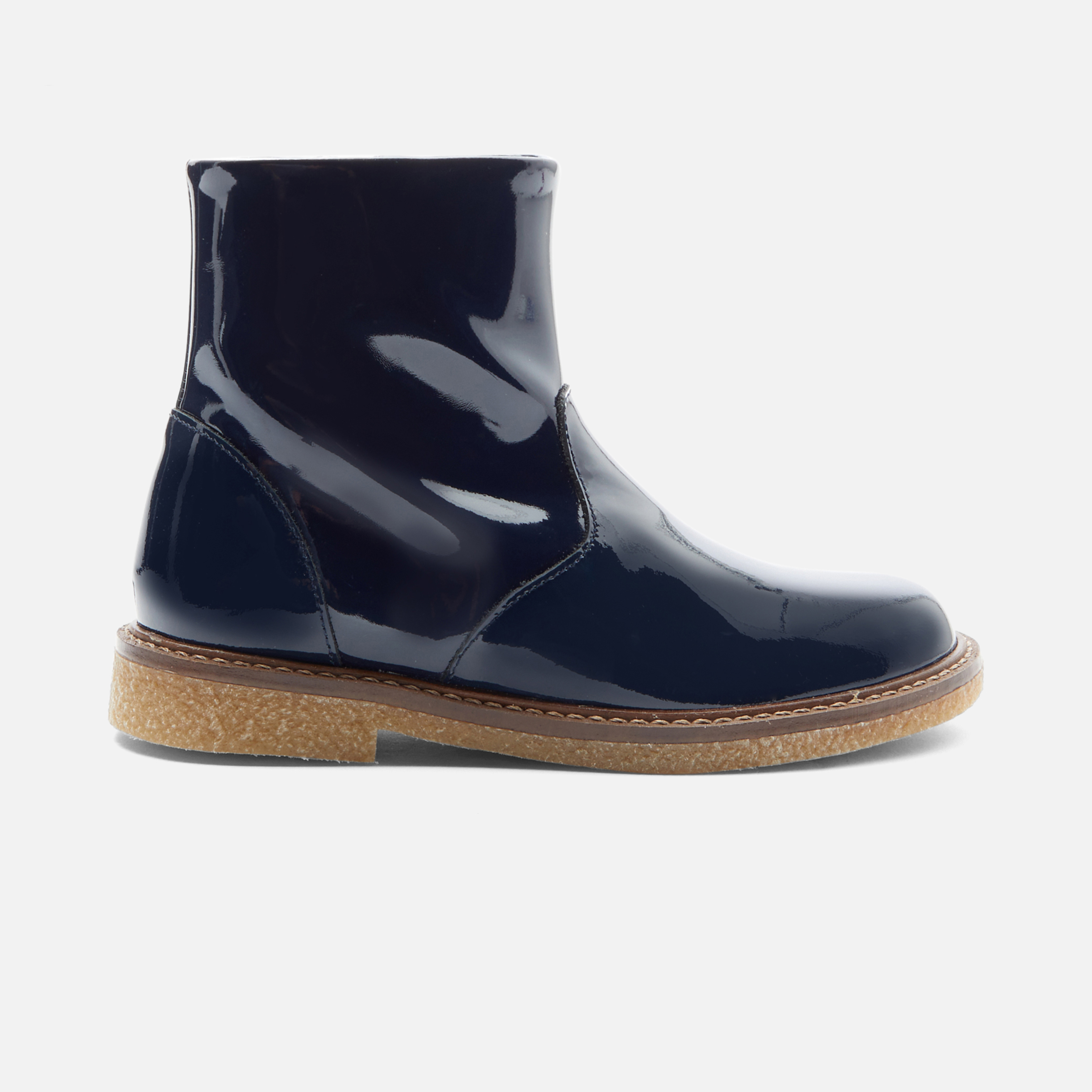 Navy blue patent boots Clearance